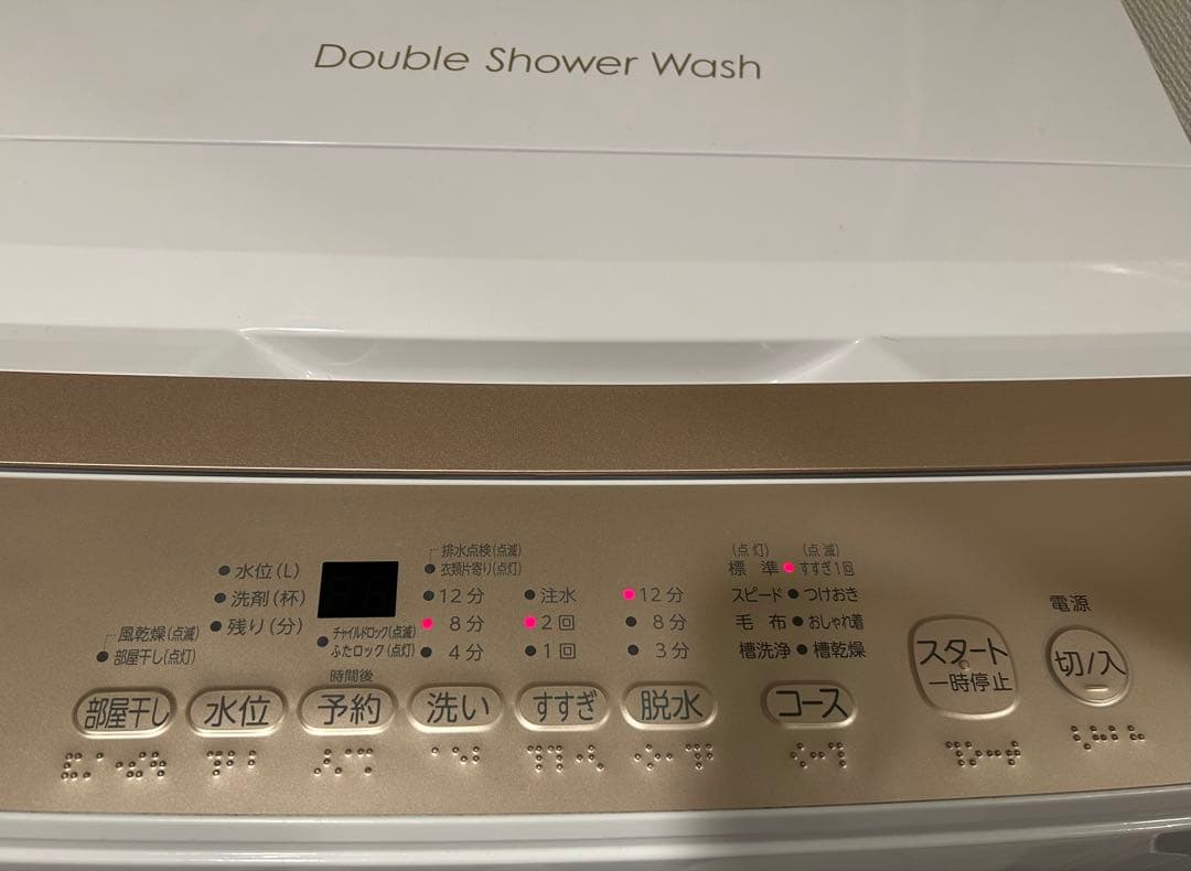 【2024年製・使用1年未満】東芝 全自動洗濯機 AW-6GA4 6kg