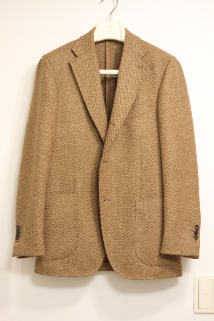 【極美品/イタリア製】Drake's ヘリンボーン ウール ジャケット 36
