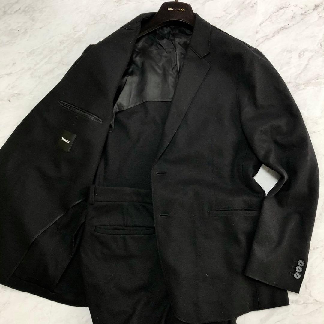 【美品】 Theory セットアップ Clinton メルトン ブラック L