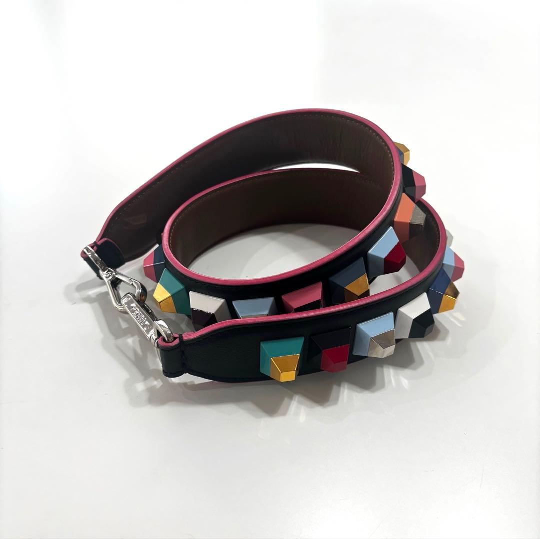 【美品】FENDI スタッズ ストラップユー ショルダーストラップ