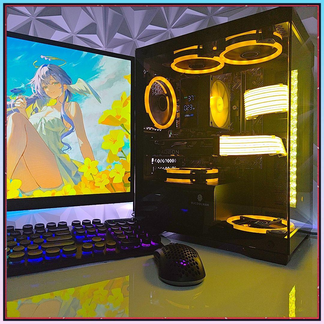 新品【コンパクトな光るゲーミングPC】デスクトップパソコン／ブラック 黒