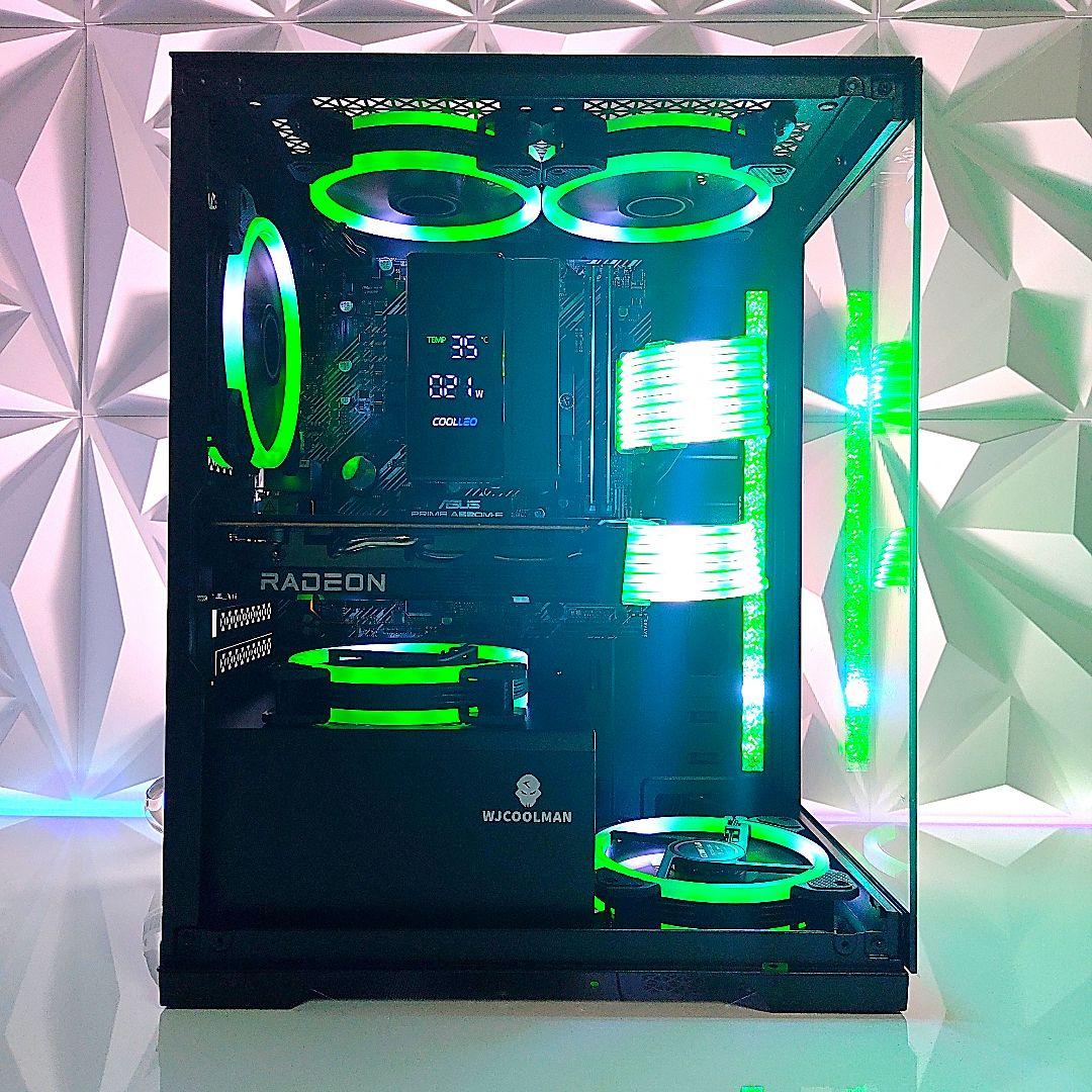 新品【コンパクトな光るゲーミングPC】デスクトップパソコン／ブラック 黒