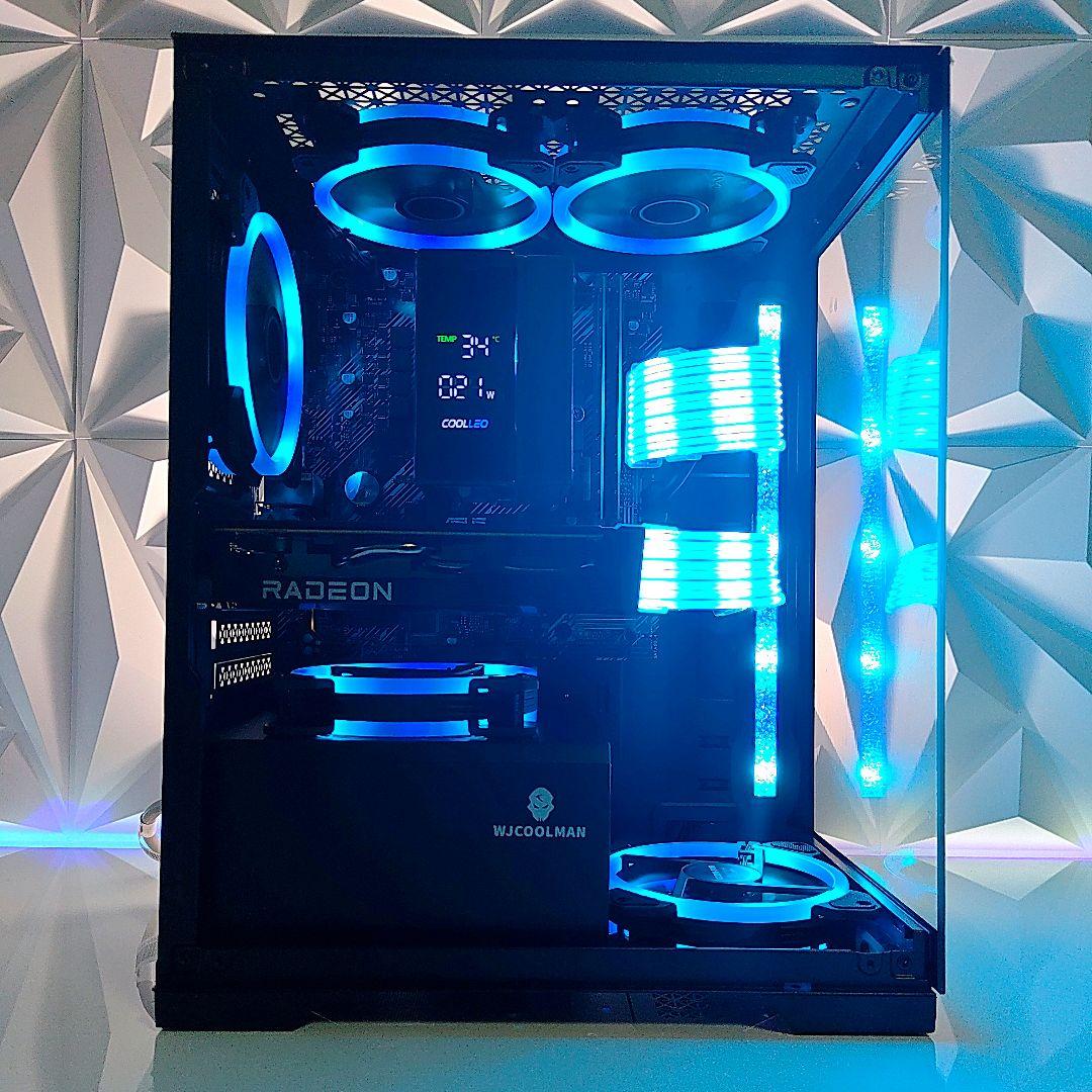 新品【コンパクトな光るゲーミングPC】デスクトップパソコン／ブラック 黒