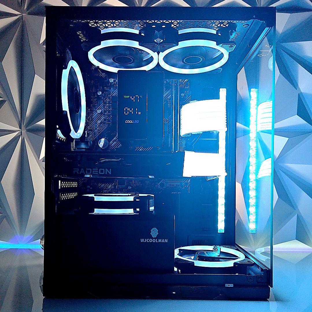 新品【コンパクトな光るゲーミングPC】デスクトップパソコン／ブラック 黒