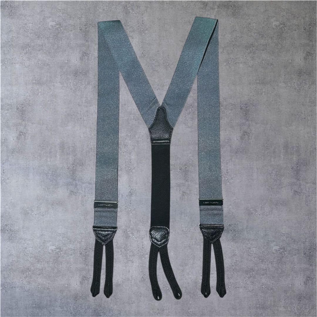  THURSTON サスペンダー イギリス製 グレー 定価3万弱