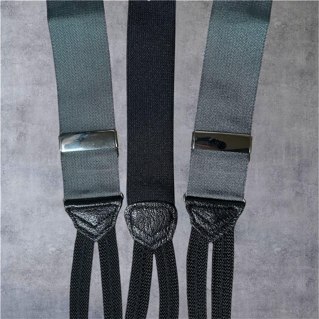 THURSTON サスペンダー イギリス製 グレー 定価3万弱