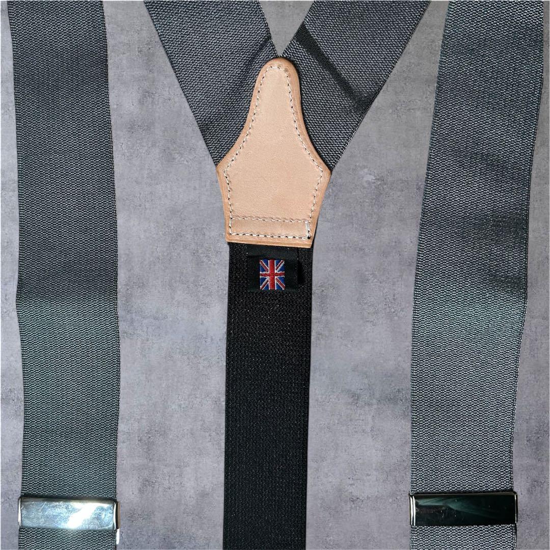  THURSTON サスペンダー イギリス製 グレー 定価3万弱