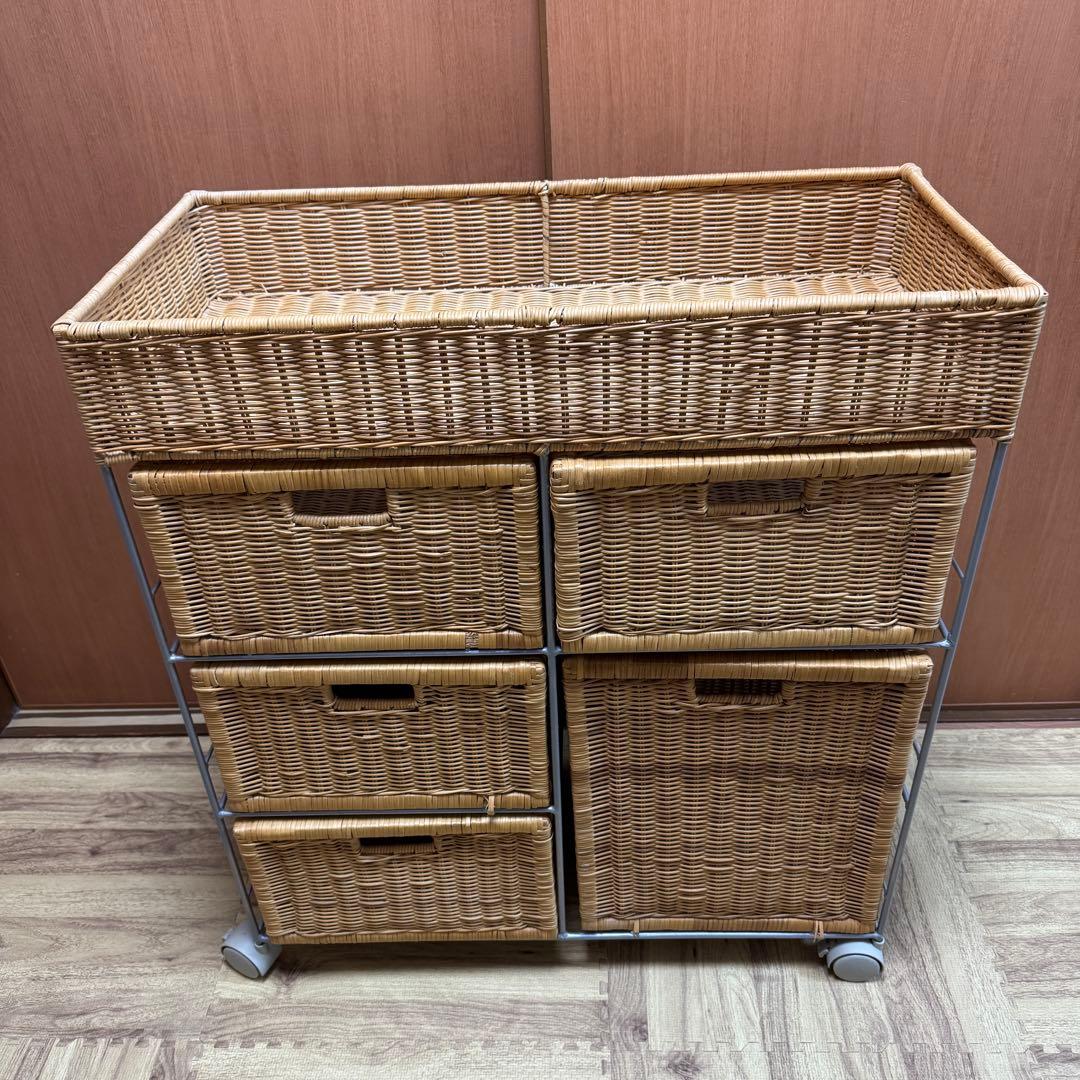 無印　ラタン　ラック