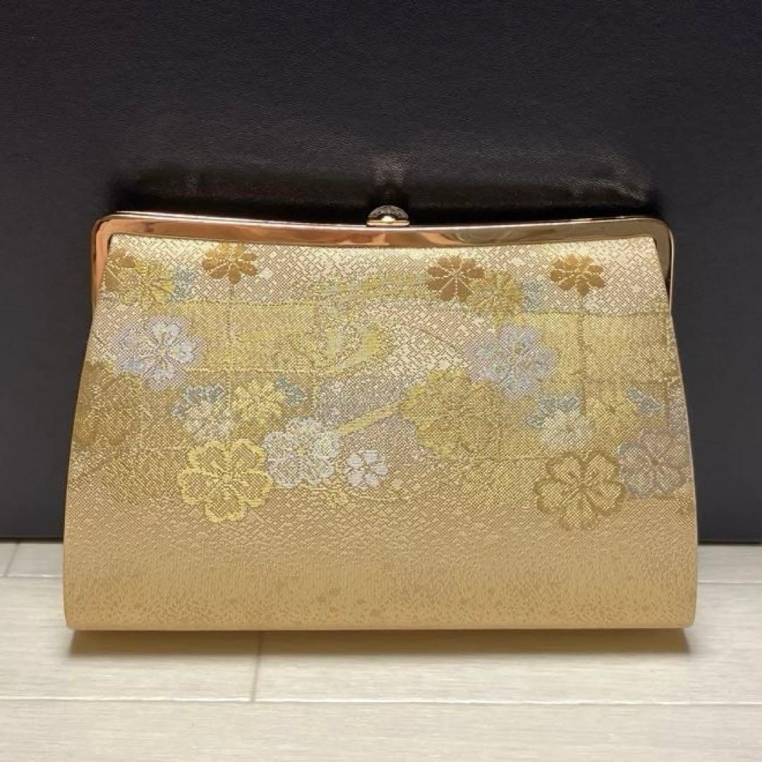 《未使用》佐賀錦　草履バッグセット　礼装　ゴールド
