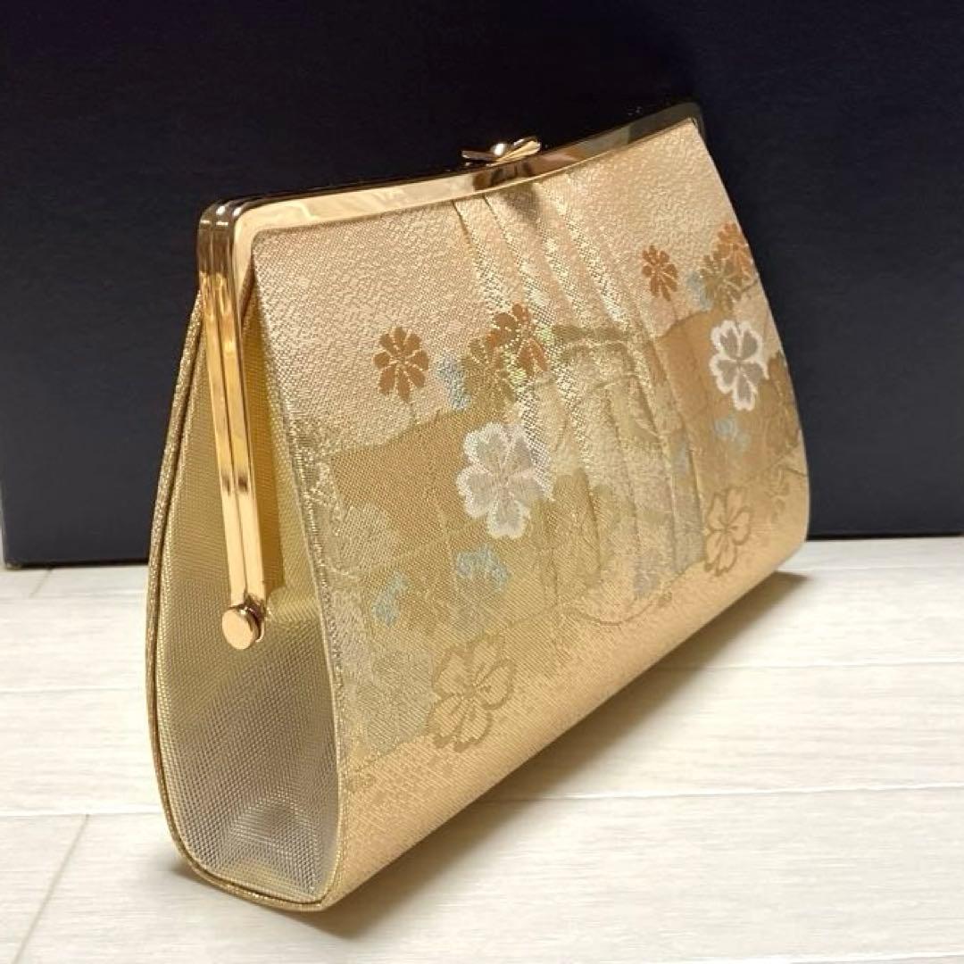 《未使用》佐賀錦　草履バッグセット　礼装　ゴールド