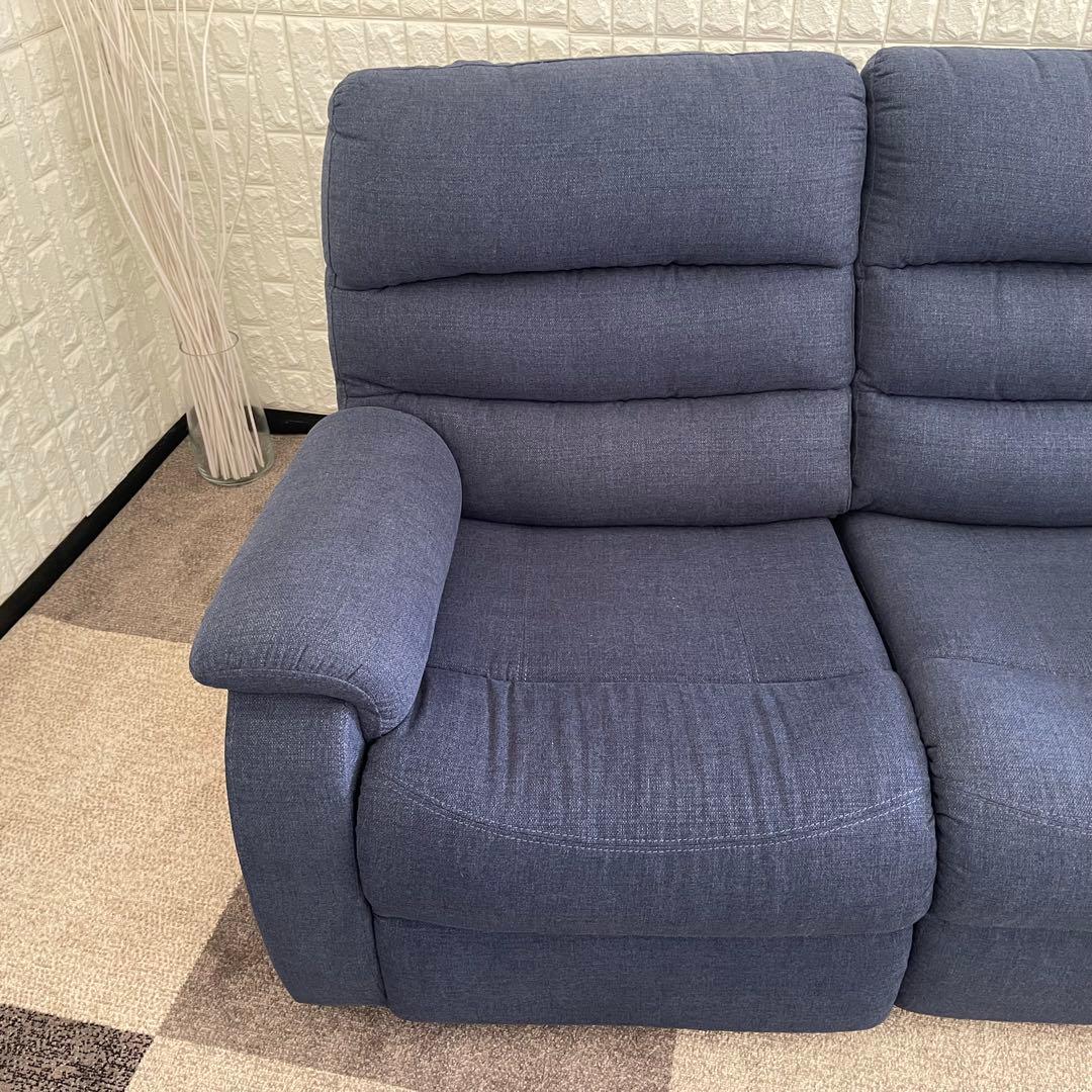 てらさん ✨ニトリ　電動リクライニングソファ　2人掛け　ビリーバ　ブルー