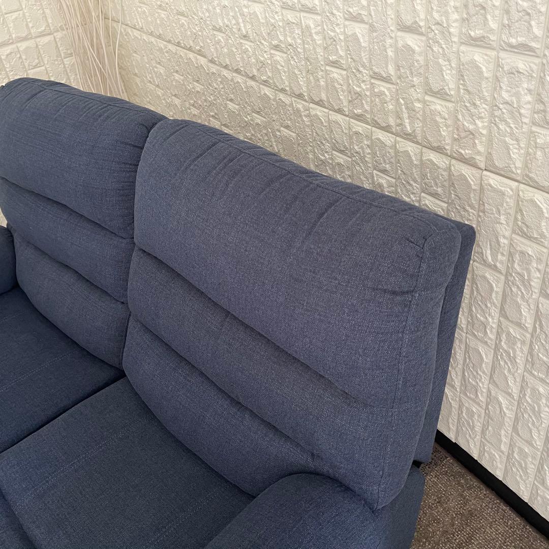 てらさん ✨ニトリ　電動リクライニングソファ　2人掛け　ビリーバ　ブルー