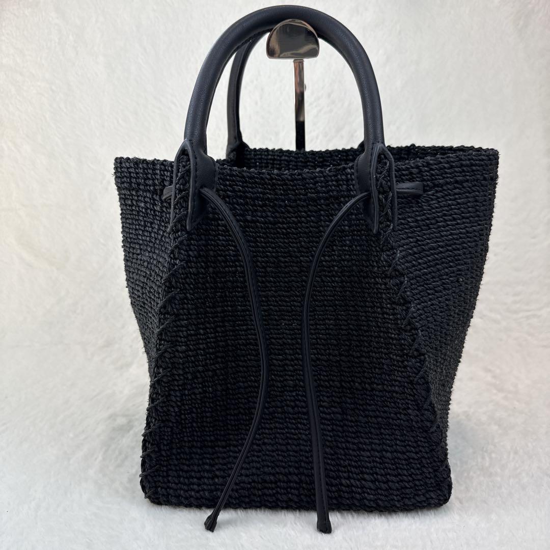 アウターサンセット　かごバッグ　バスケット　アバカ　ブラック　辺見えみり