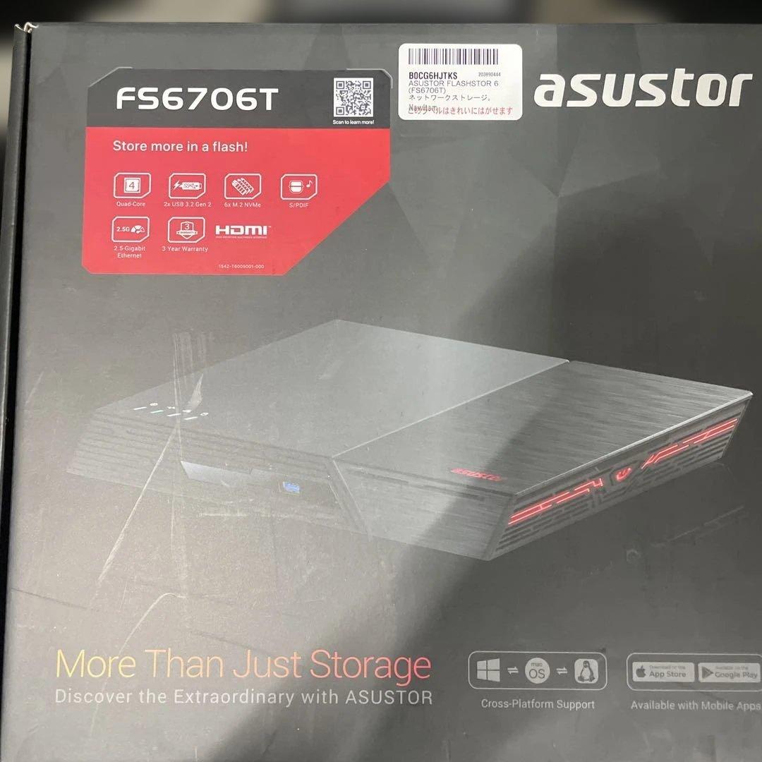 外付けハードディスク・ドライブ ASUSTOR FLASHSTOR 6 (FS6706T)