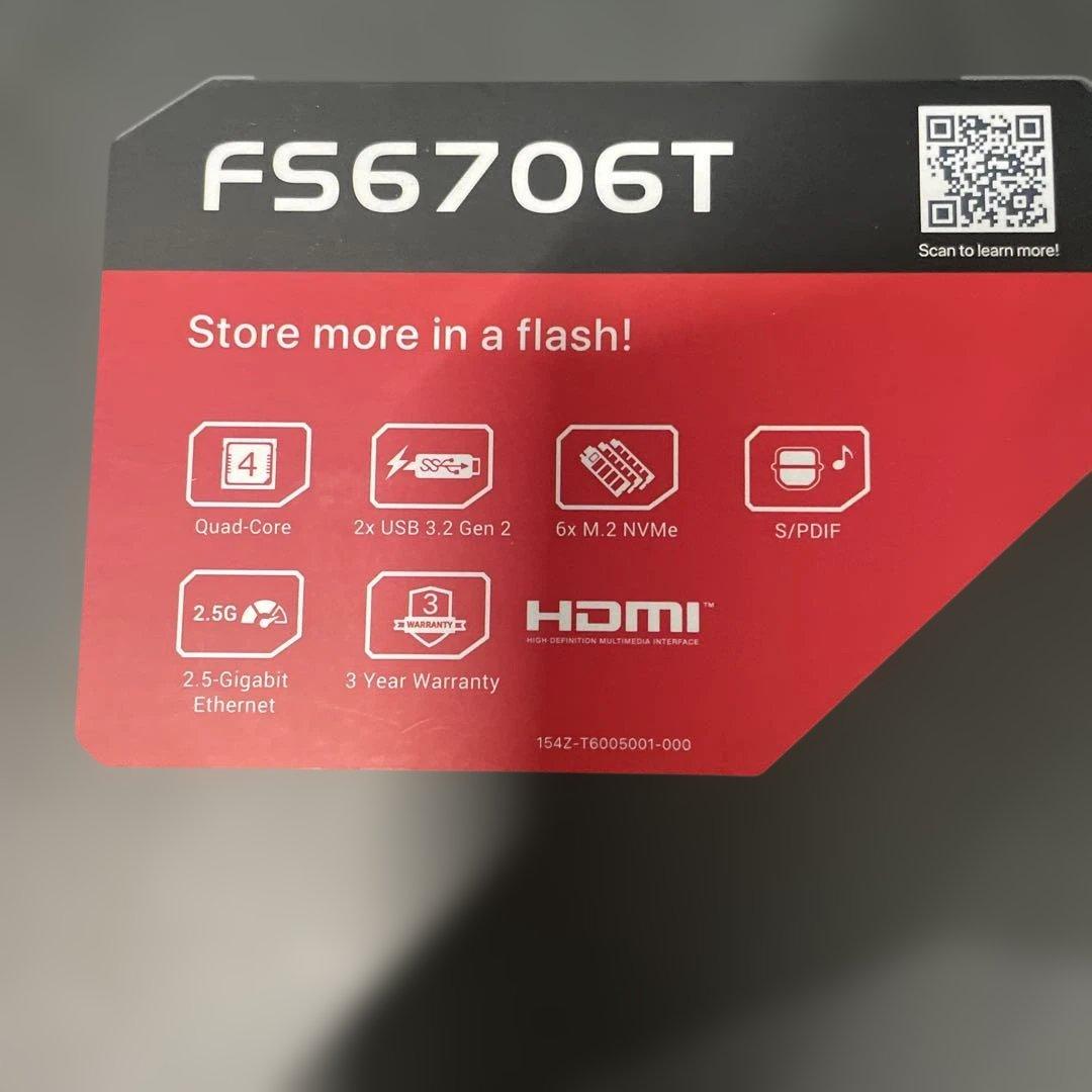 外付けハードディスク・ドライブ ASUSTOR FLASHSTOR 6 (FS6706T)