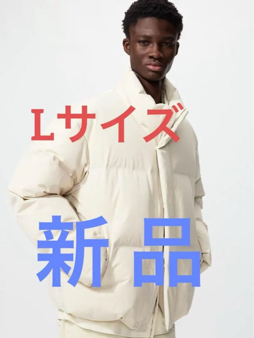 ユニクロ シームレスダウン(フードなし) Lサイズ　ホワイト