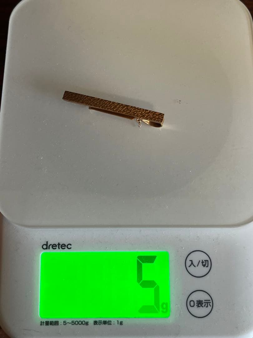 金色 テクスチャー ネクタイピン 5g