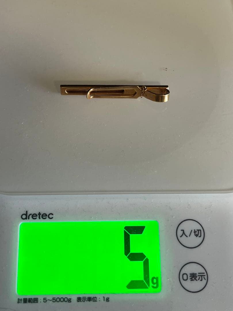 金色 テクスチャー ネクタイピン 5g