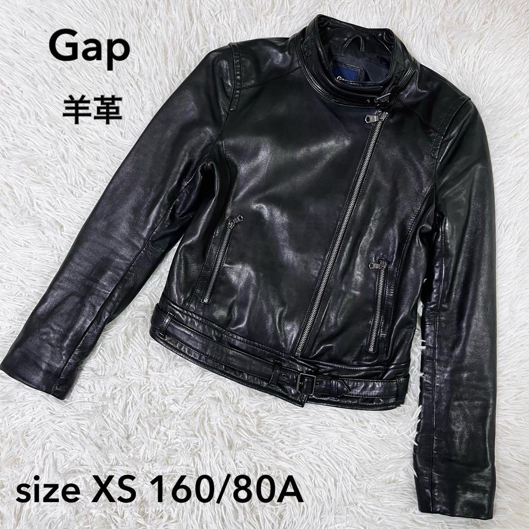 Gap ギャップ シングルライダースジャケット 羊革 サイズXS 160/80A