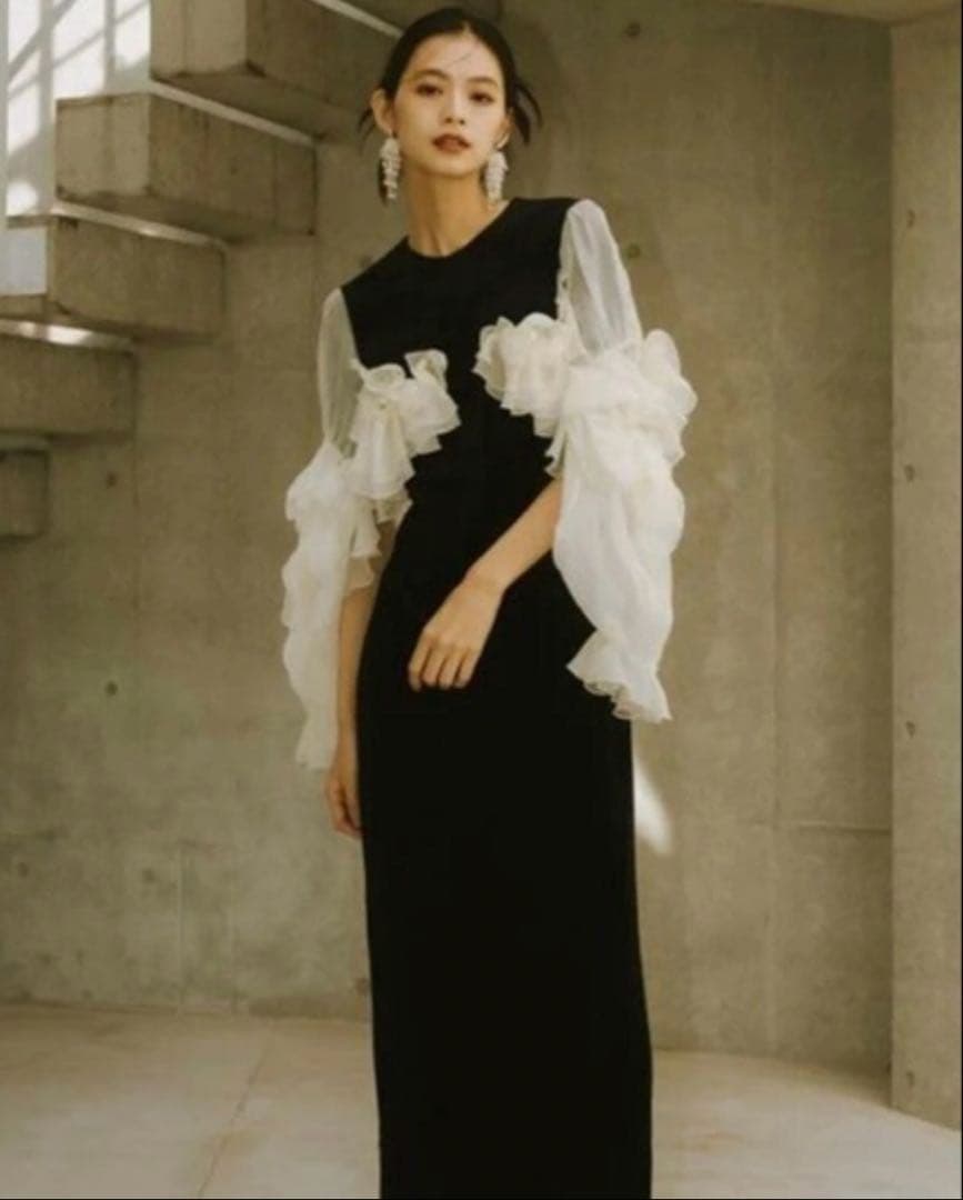 Knuth Marf クヌースマーフ 2way シフォンドッキングワンピース