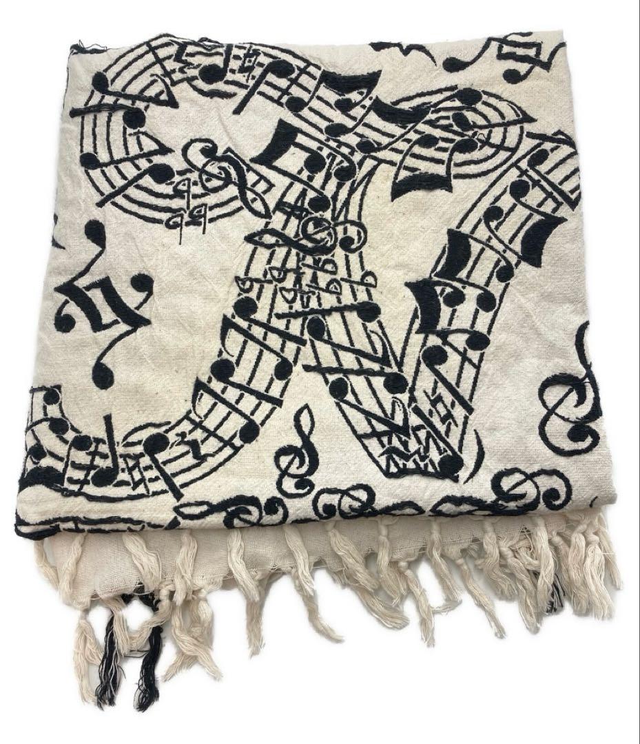 ナンバーナイン　音符柄　ストール