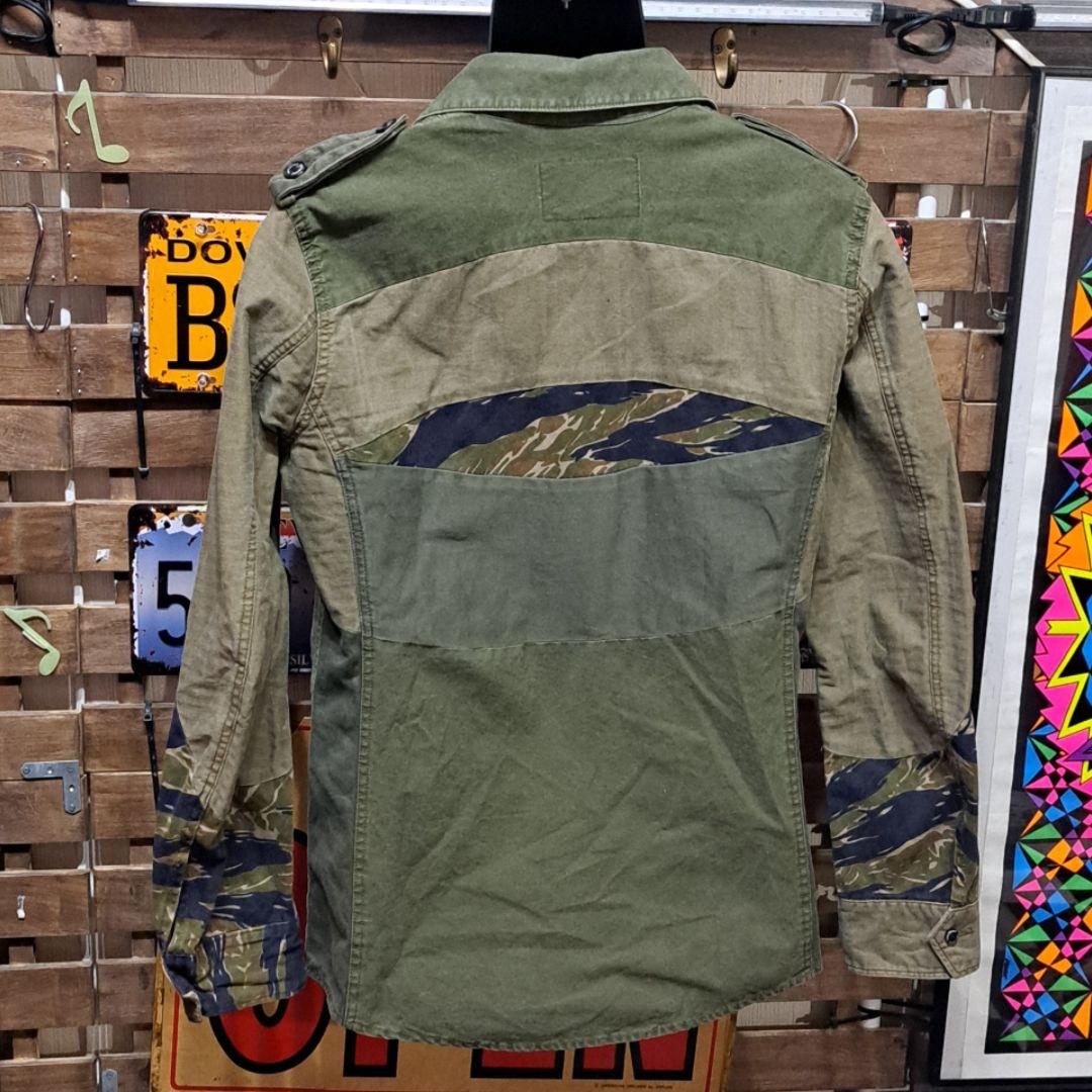 定価7.7万　1piu1uguale3 ミリタリー　リメイク　コンバットシャツ