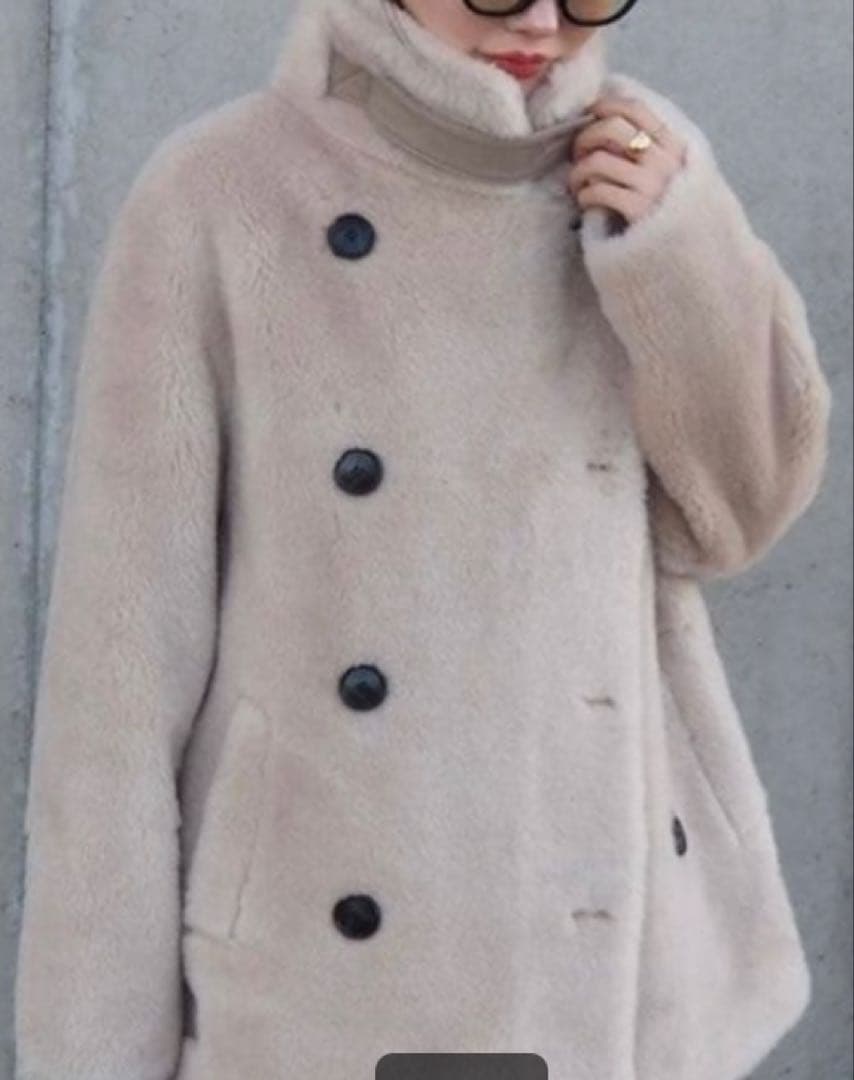 ◆ スタンドカラーボアミドルジャケット LAULEN