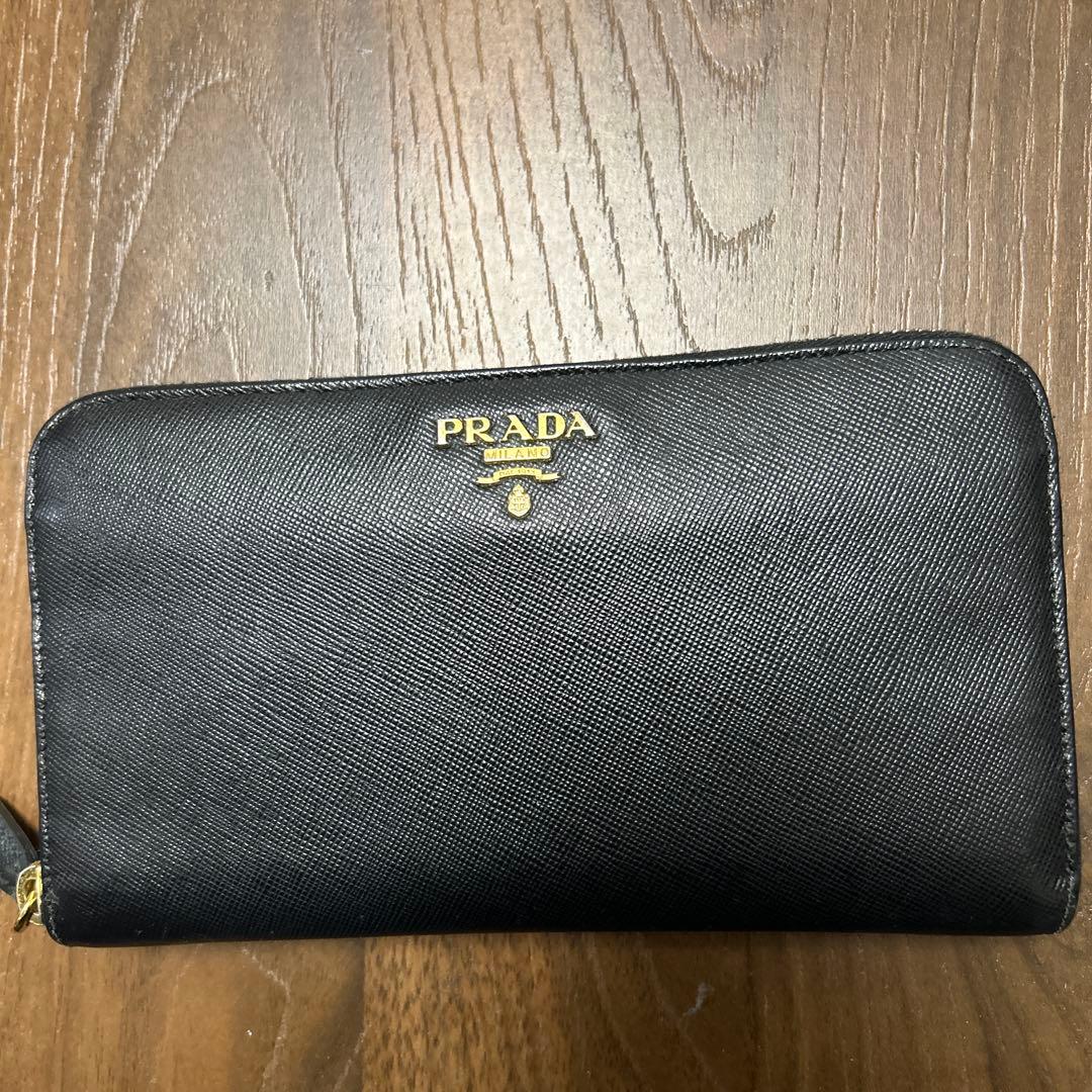 PRADA SAFFIANO L 長財布 ブラック 1M0506