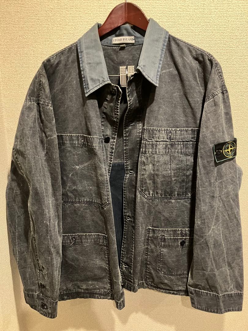 80'sストーンアイランド カーペンタージャケット グリーンエッジ/カバーオール