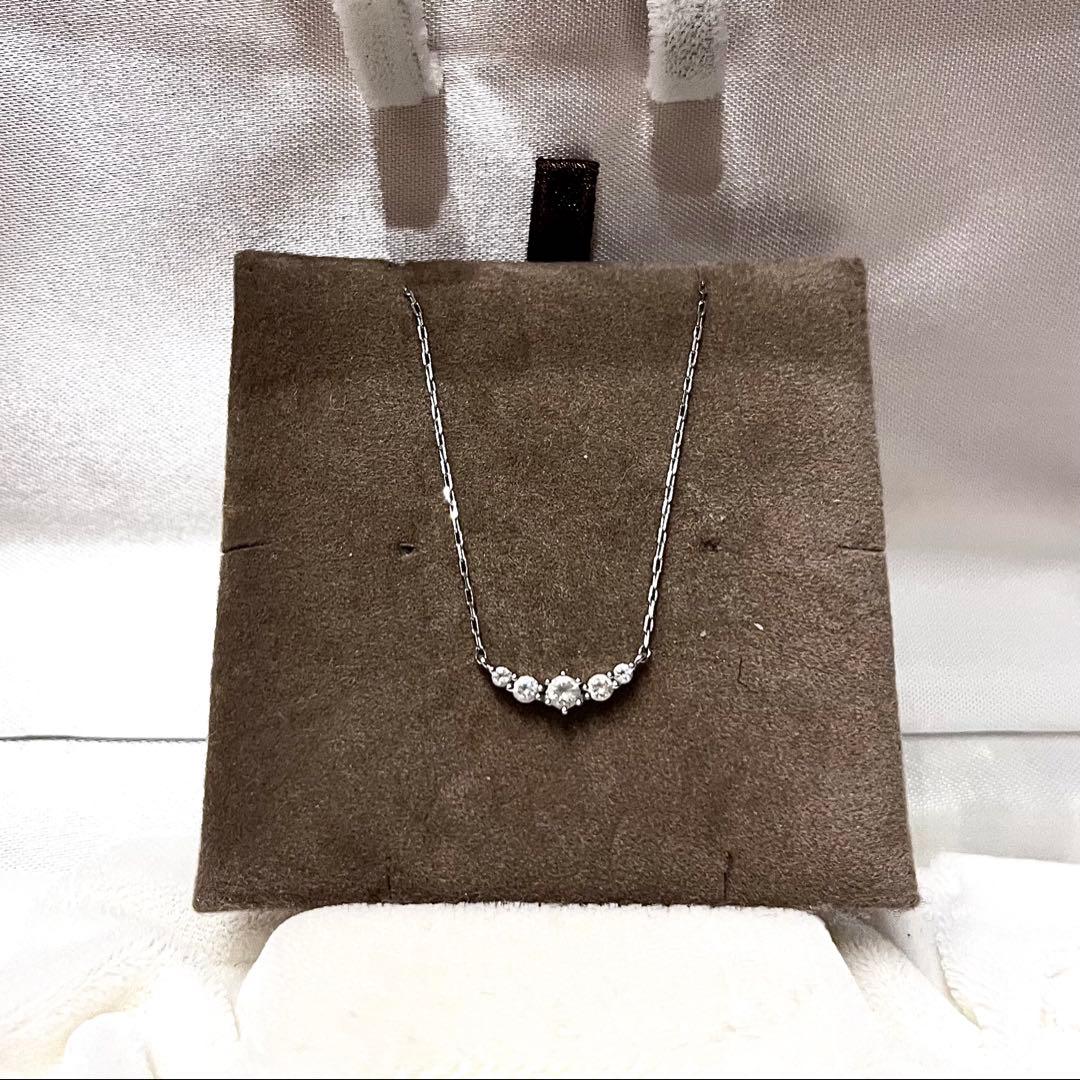 4℃　ヨンドシー　K10ホワイトゴールドネックレス　現行品¥29,700