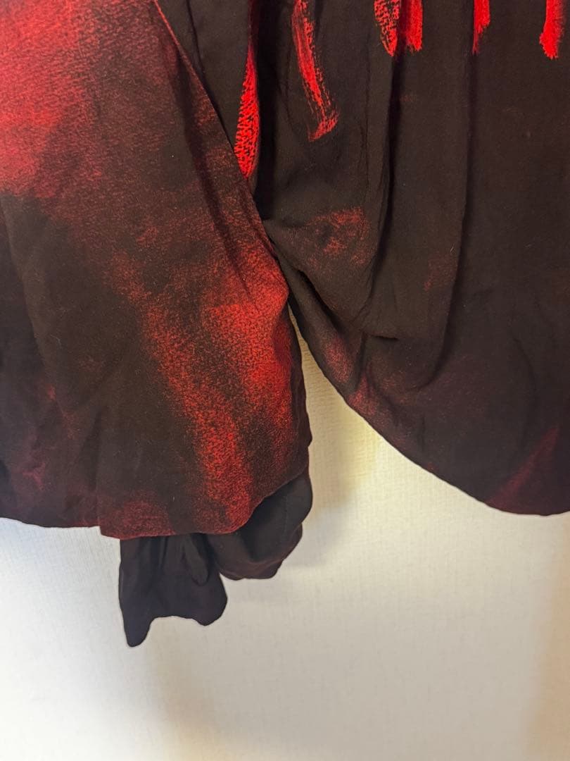 Yohji Yamamoto femme朝倉優佳 ペイントパンツ 赤黒 サンプル