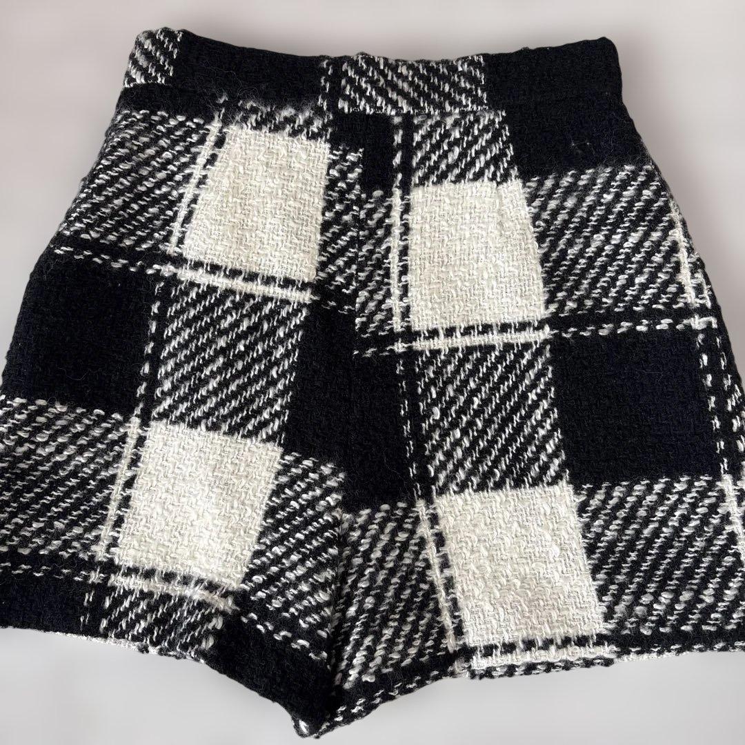 sheller ブロックツイードCHECK キュロット M