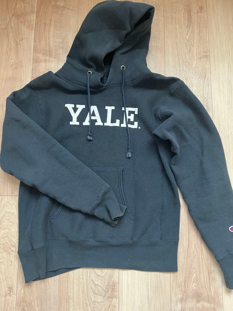 リバースウィーブYale フード付きスウェット ネイビー