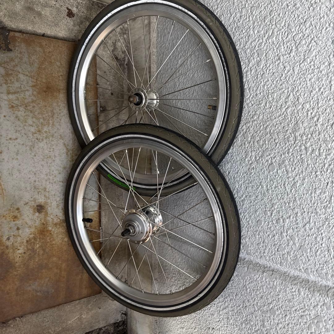 ブロンプトン　前後ホイール フリーハブ付き