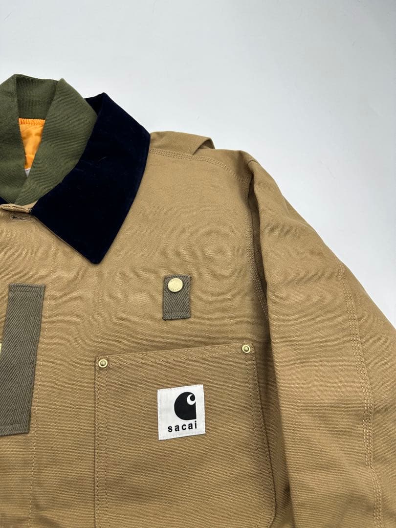希少/美品/sacai × Carhartt WIP/カバーオール MA-1/L