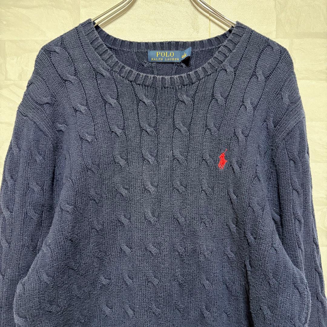 POLO RALPH LAUREN コットンケーブルニット Lサイズ