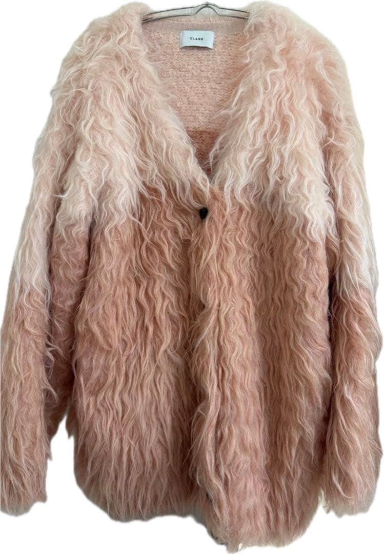 トップス clane BI COLOR SHAGGY KNIT CARDIGAN