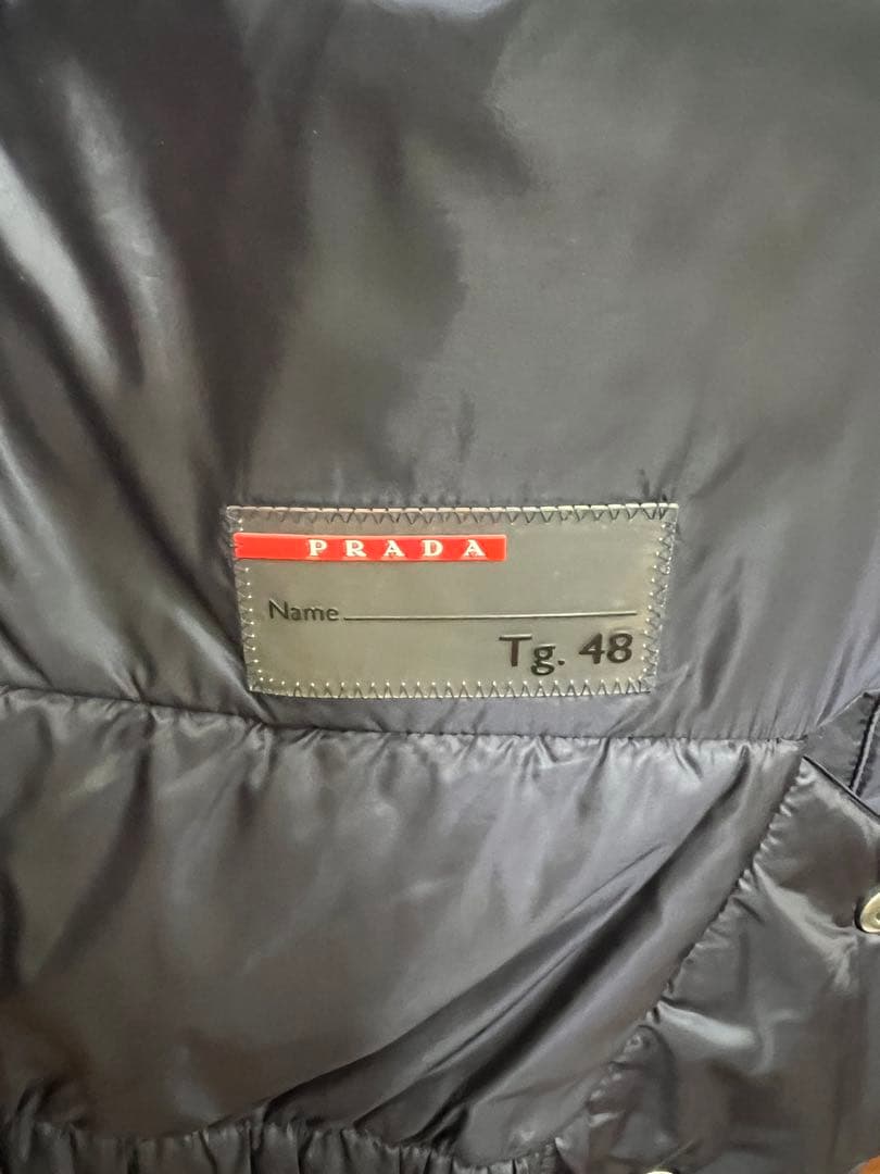 PRADA フード付きダウンジャケット ネイビー