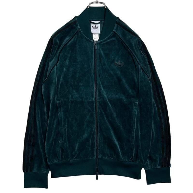 ☆9937_1 adidas SST ベロア トラックトップ オーロラアイビー