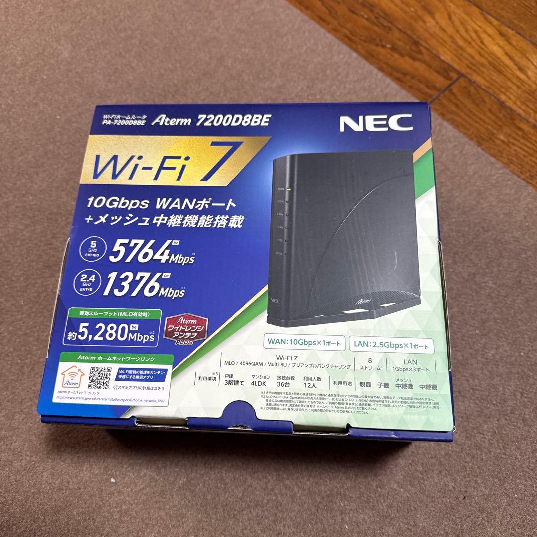 NEC Aterm 7200D8BE Ｗi-Fiホームルーター