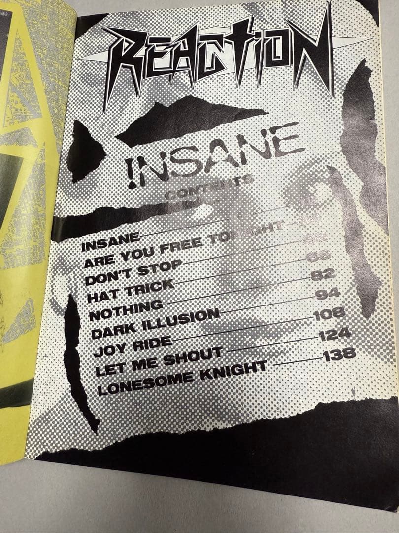 超激レア　REACTION INSANE バンドスコア