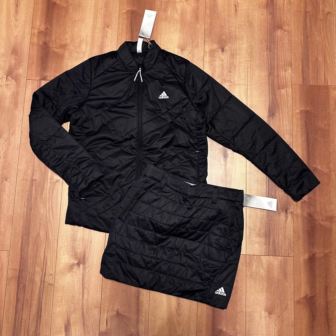 保温 中綿　ジャケット　スカート　セットアップ　秋冬　ブラック　サイズM 新品