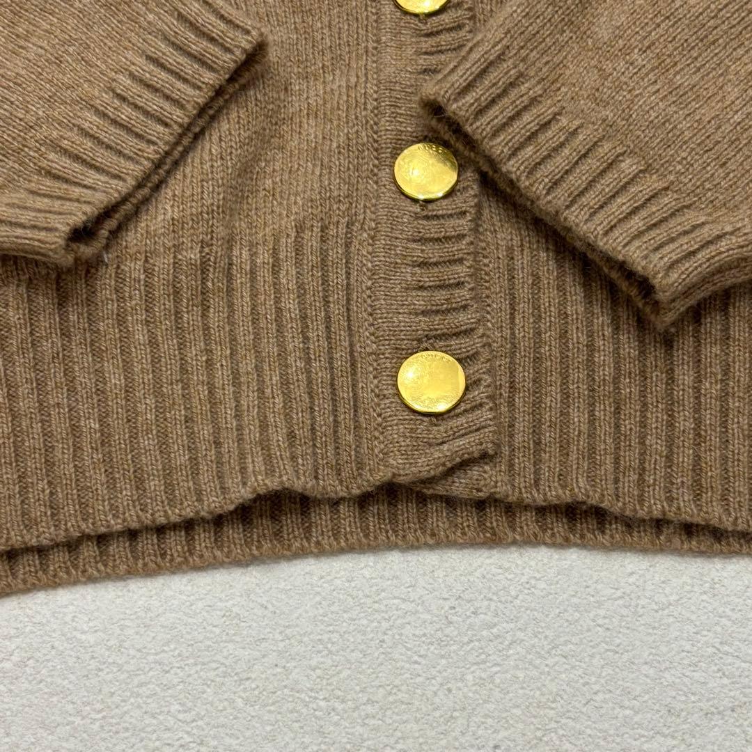 美品　定価26万　GUCCI カシミヤ　カーディガン　ベージュ　ホースビット