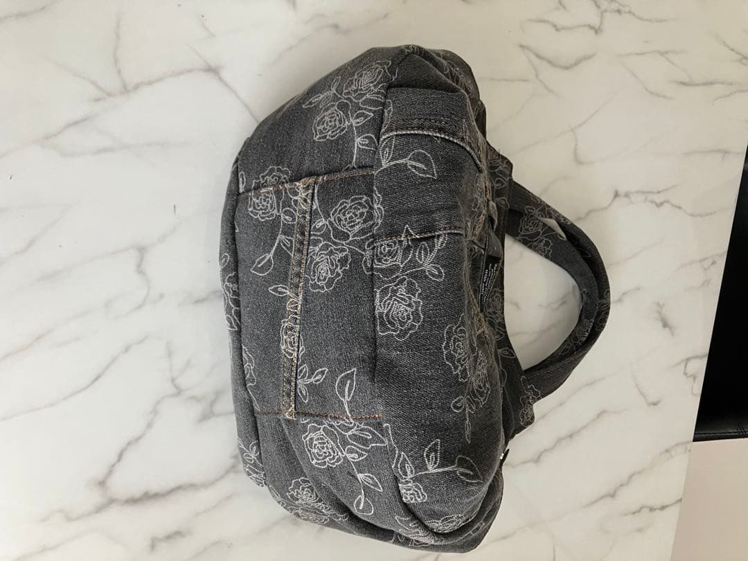 861 あつこ　花柄デニムリメイクバック　ハンドメイド 2点