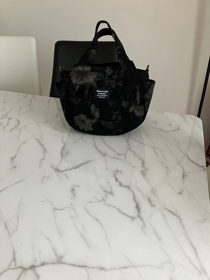 861 あつこ　花柄デニムリメイクバック　ハンドメイド 2点