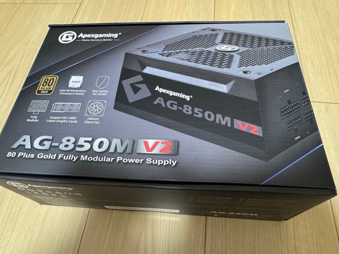 Apexgaming 80 PLUS GOLD850W ATX電源ユニット