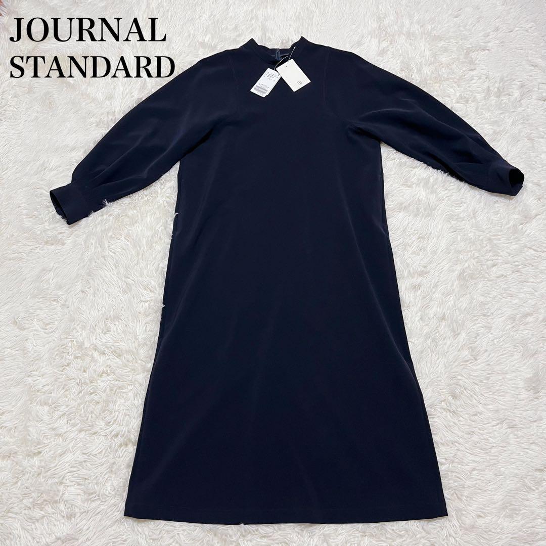 【未使用タグ付】JOURNAL STANDARD ダブルクロスロングOP 紺38