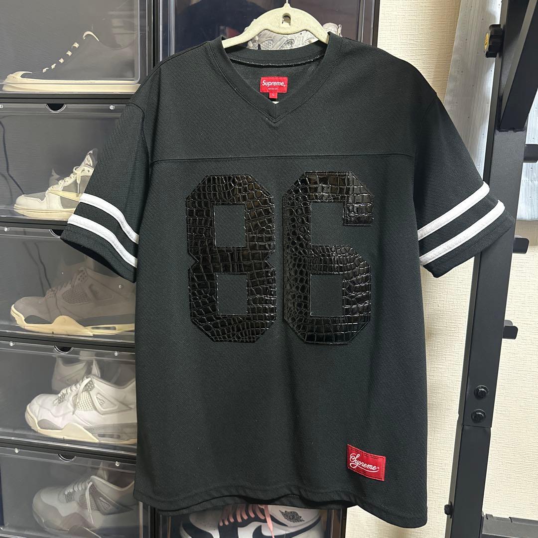 Supreme フットボールシャツ　ブラック