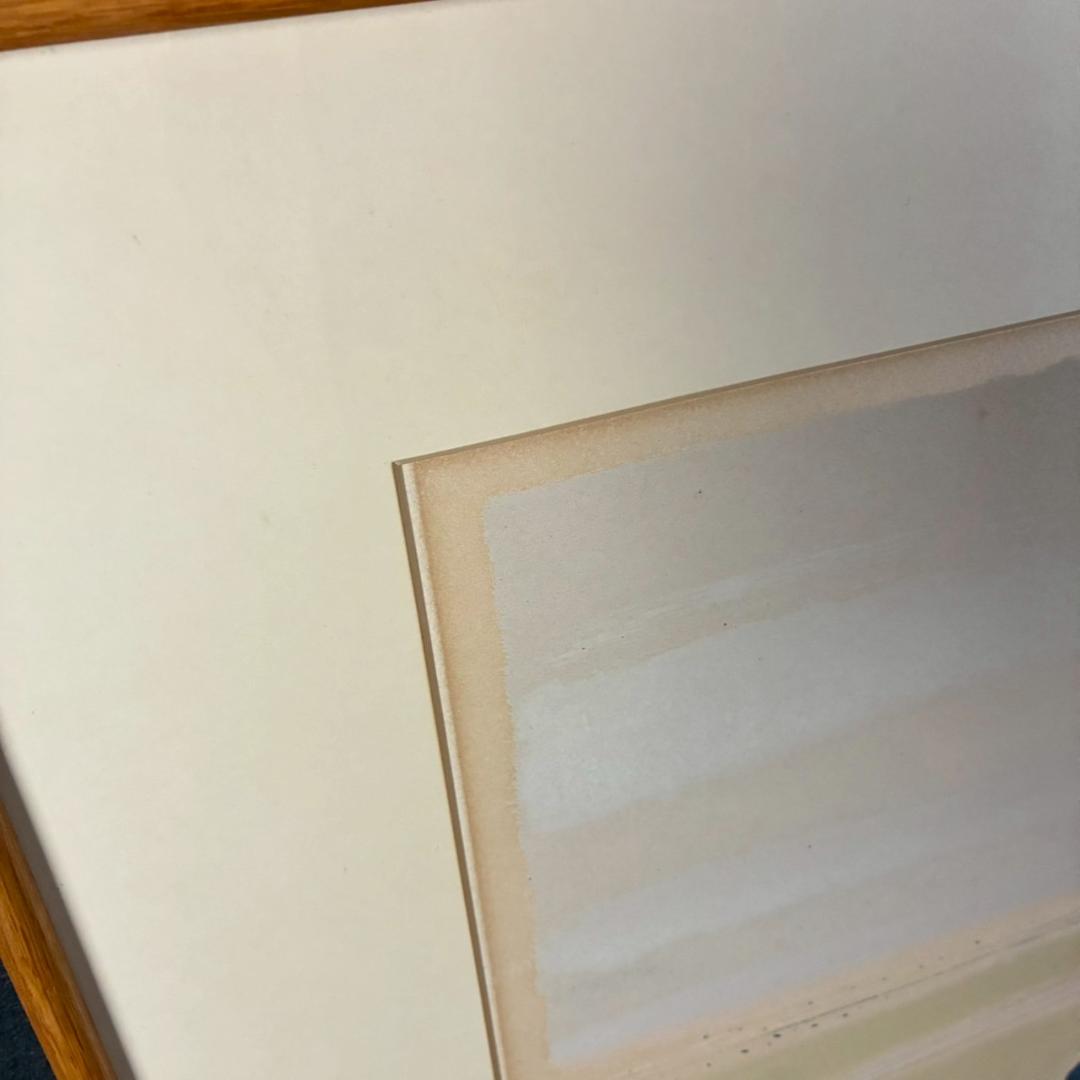 アンドレ・ブラジリエ「乗馬」リトグラフ 大作 直筆サイン入り 額縁入り