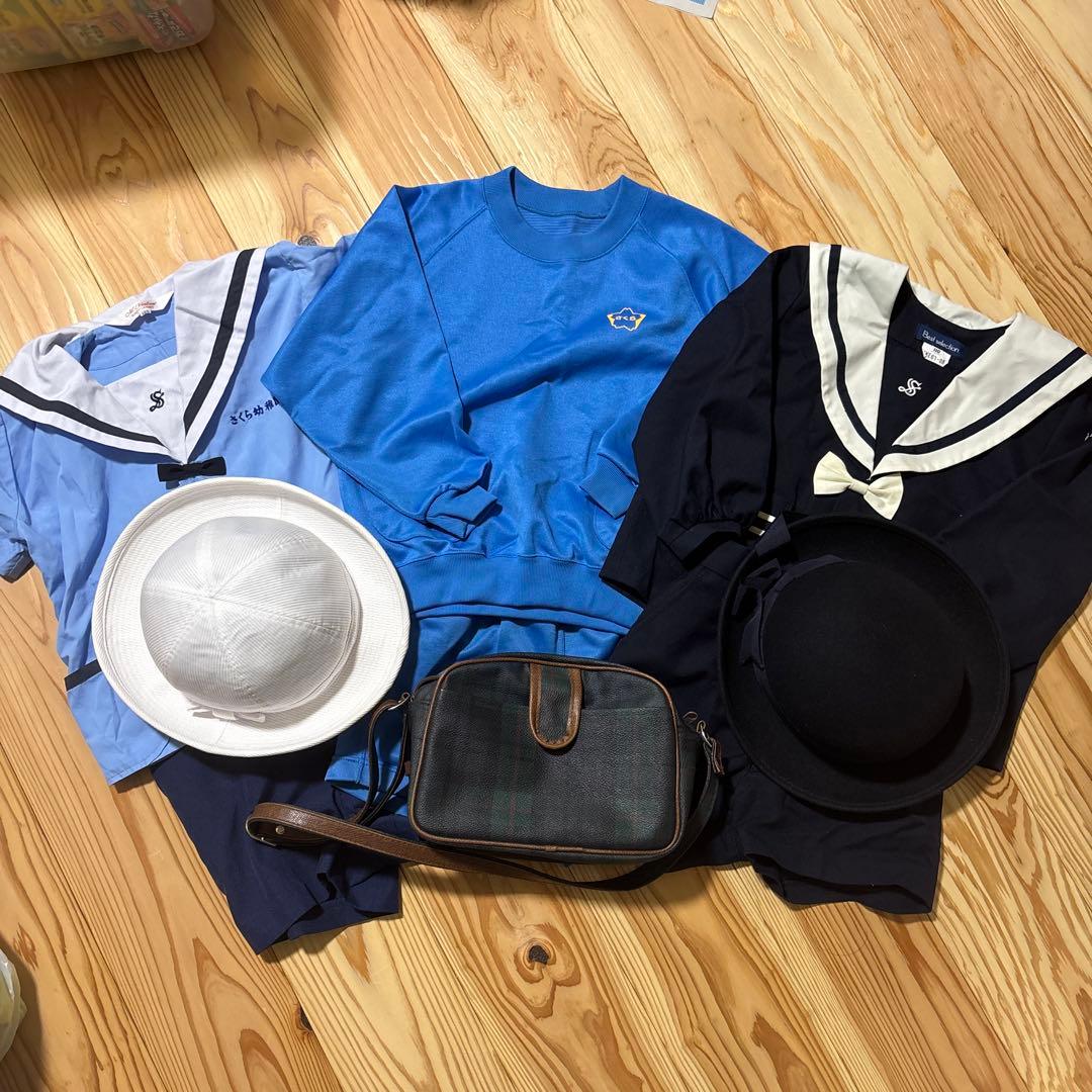 鹿児島さくら幼稚園 制服 夏、冬、体操服、通園用カバン